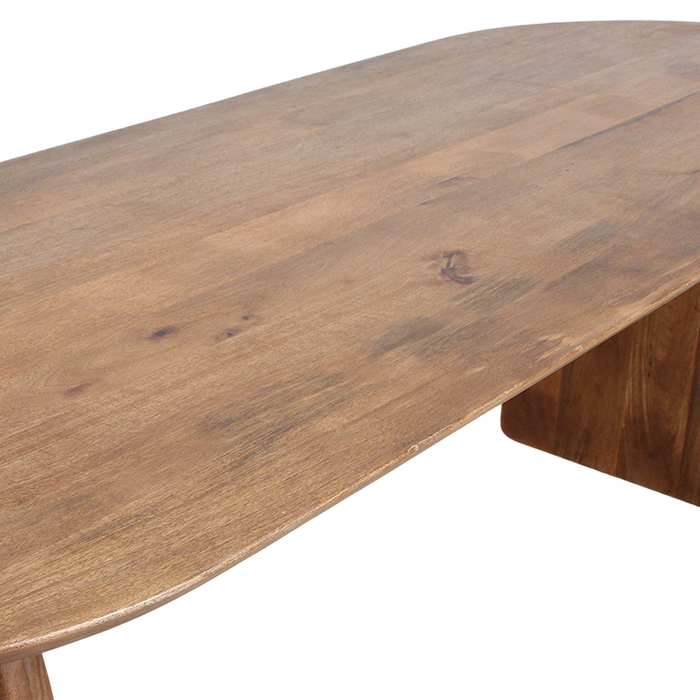Raw Materials Bullnose eettafel open onderstel bruin - 200 cm