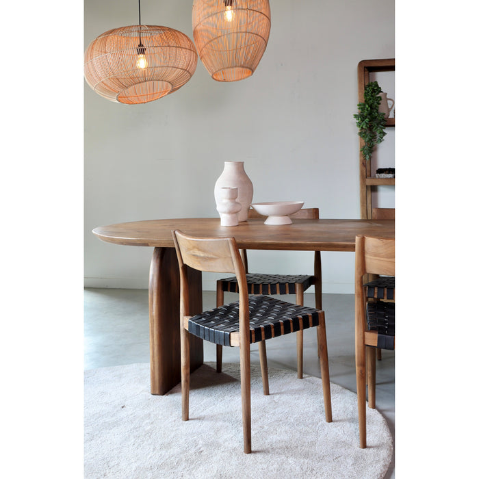 Raw Materials Bullnose eettafel gesloten onderstel bruin - 200 cm