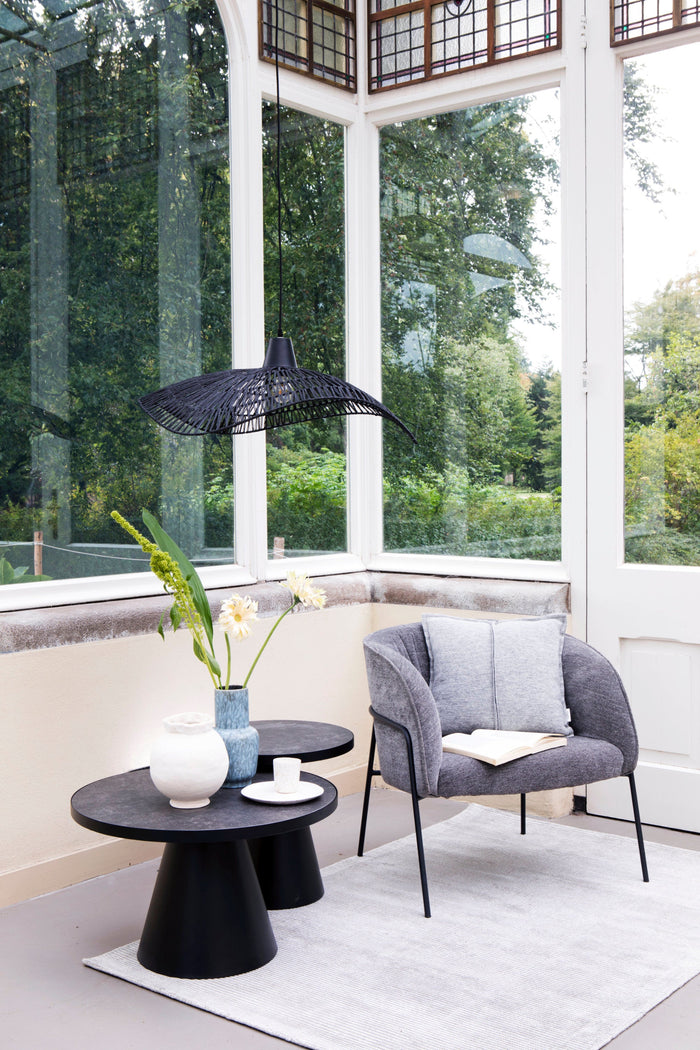 Rebellenclub Salontafel Leeds Rond M Ø65 cm - Zwart Keramiek