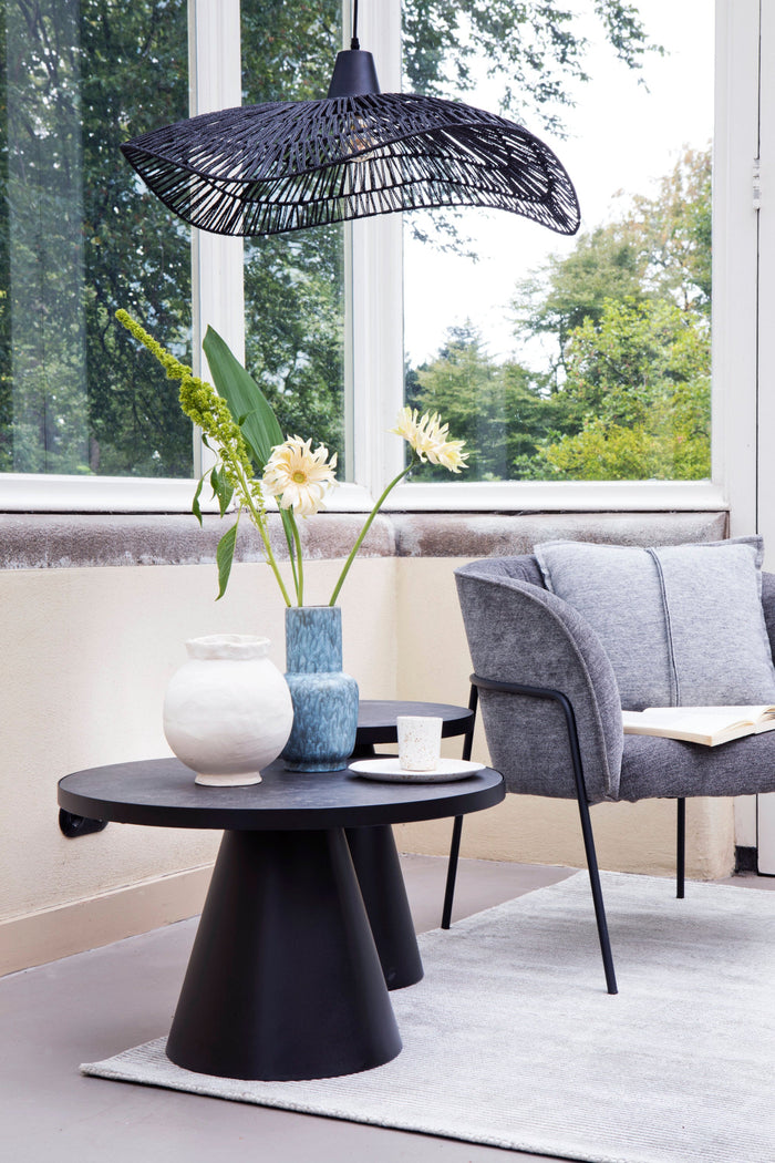 Rebellenclub Salontafel Leeds Rond M Ø65 cm - Zwart Keramiek