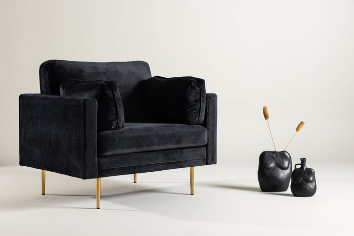 Renzo Fauteuil - Zwart Velours