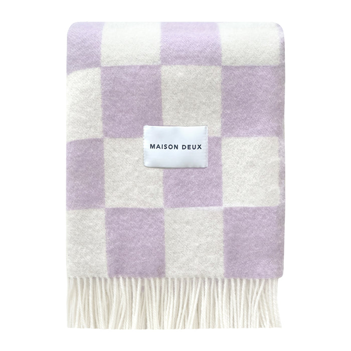 Maison Deux Checkerboard Plaid - Lila / Wit