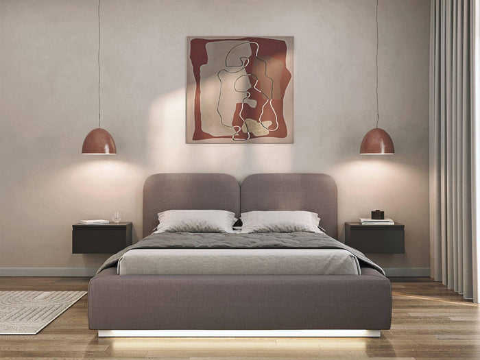 Selsey Design Bedframe Cremona chenille 180 x 200 cm met verlichting