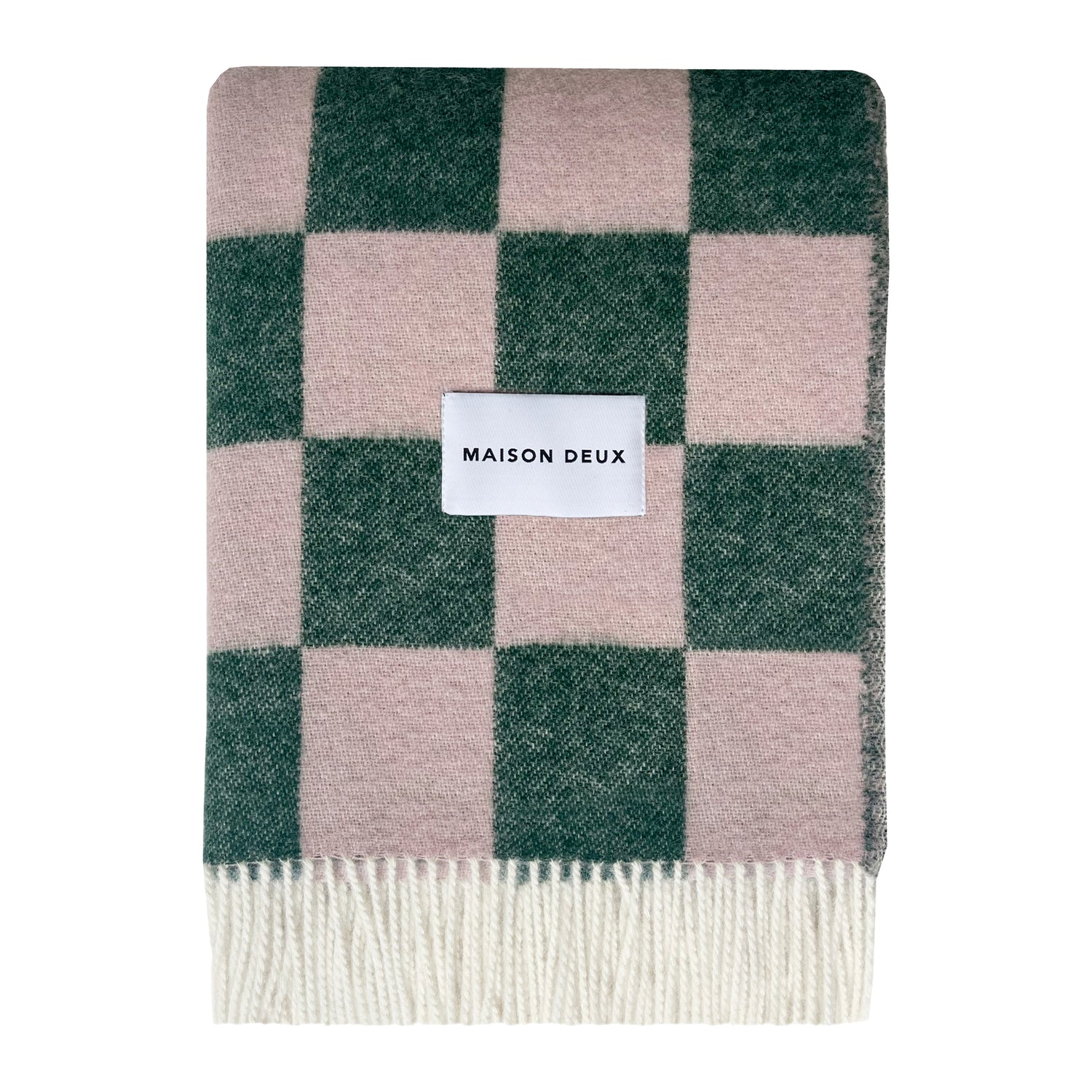 Maison Deux Checkerboard Plaid - Groen / Roze