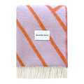 Maison Deux Lines Plaid - Lila / Oranje