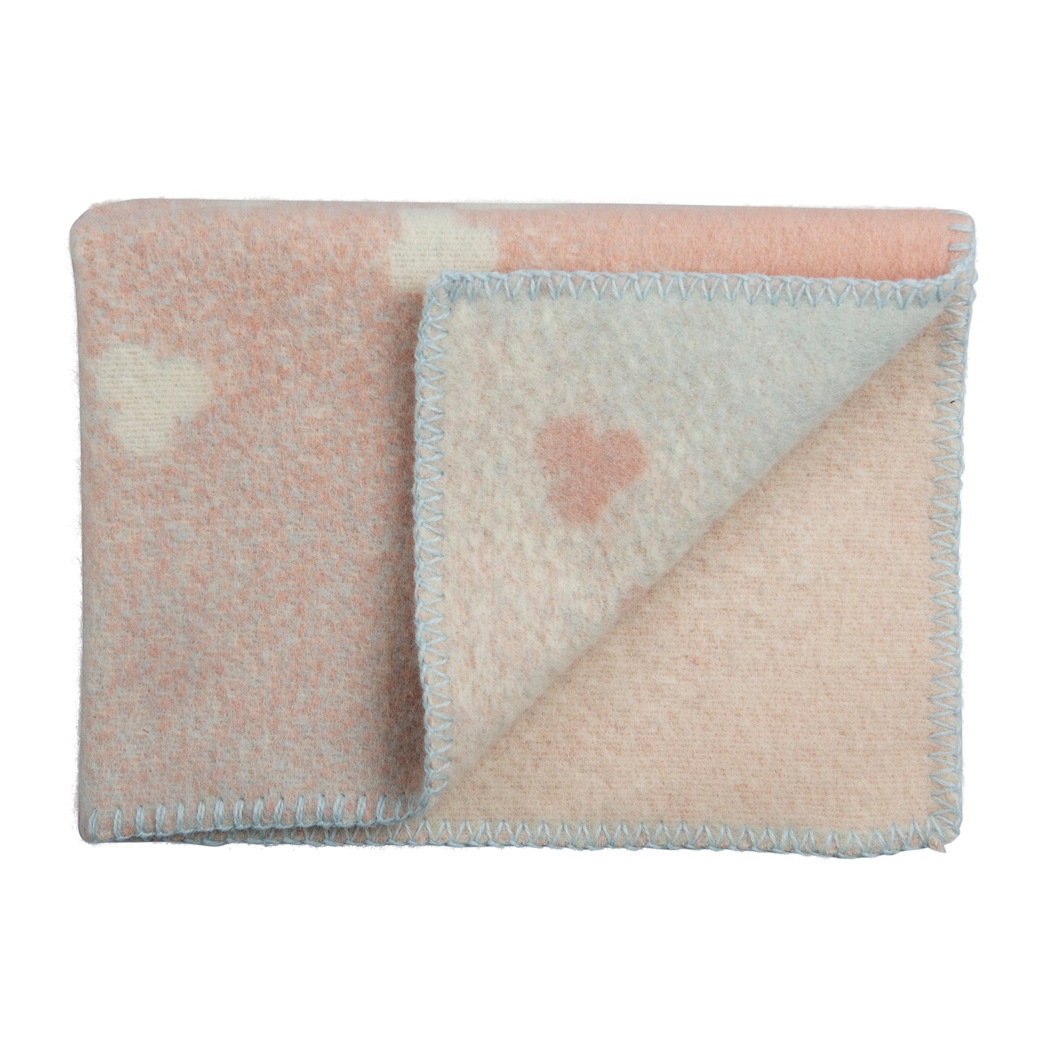 Røros Tweed Melvin Plaid - Lichtroze / Lichtblauw