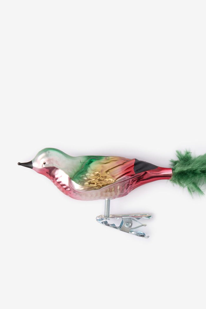 Sissy-Boy Multicolour kerst ornament vogel met clip