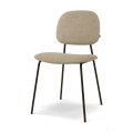 Nolon Jasmijn Eetkamerstoel Taupe Melange - Zwart