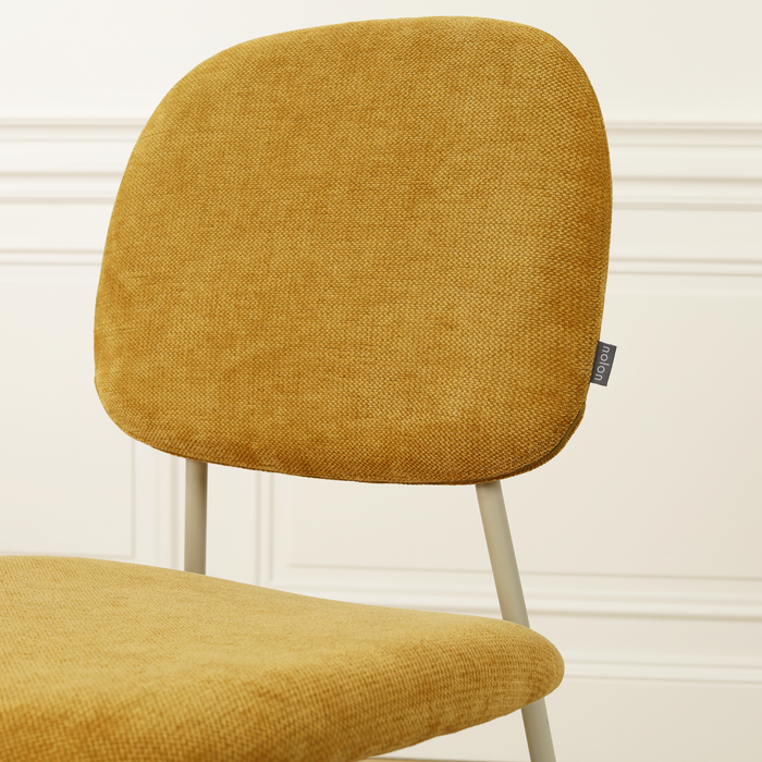 Nolon Jasmijn Eetkamerstoel Warm Oker - Grijsbeige