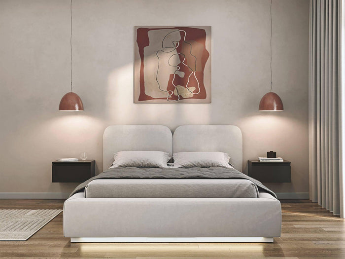 Selsey Design Bedframe Cremona velvet 140 x 200 cm met verlichting en
