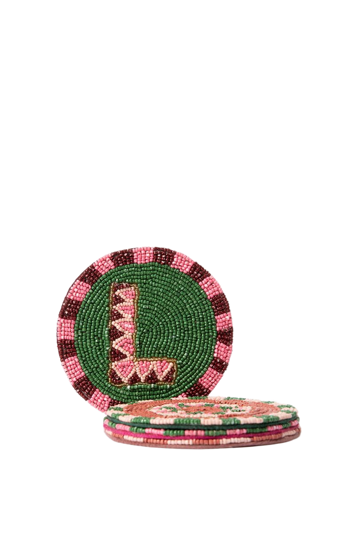 Sissy-Boy Multicolour onderzetters love met kralen-4st.