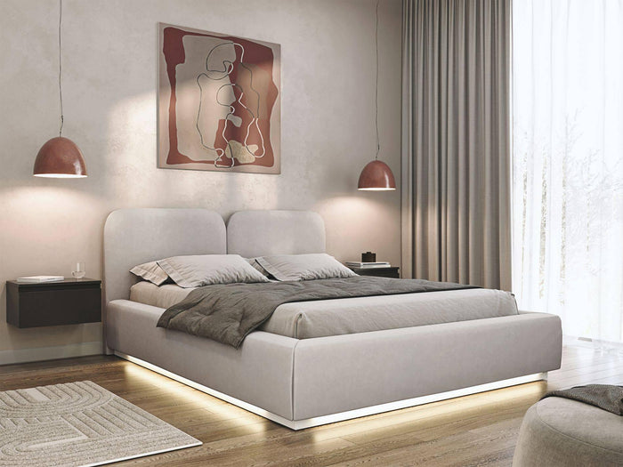 Selsey Design Bedframe Cremona velvet 160 x 200 cm met verlichting