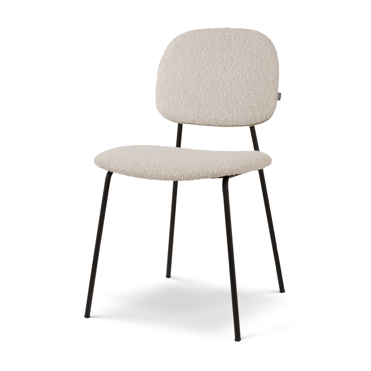 Nolon Jasmijn Eetkamerstoel Bouclé Beige - Zwart