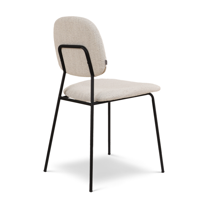 Nolon Jasmijn Eetkamerstoel Beige Melange - Zwart