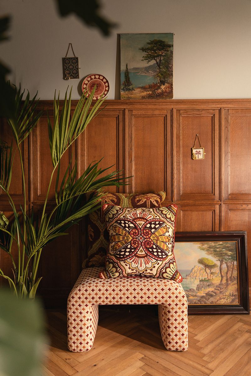 Sissy-Boy Multicolour poef met print