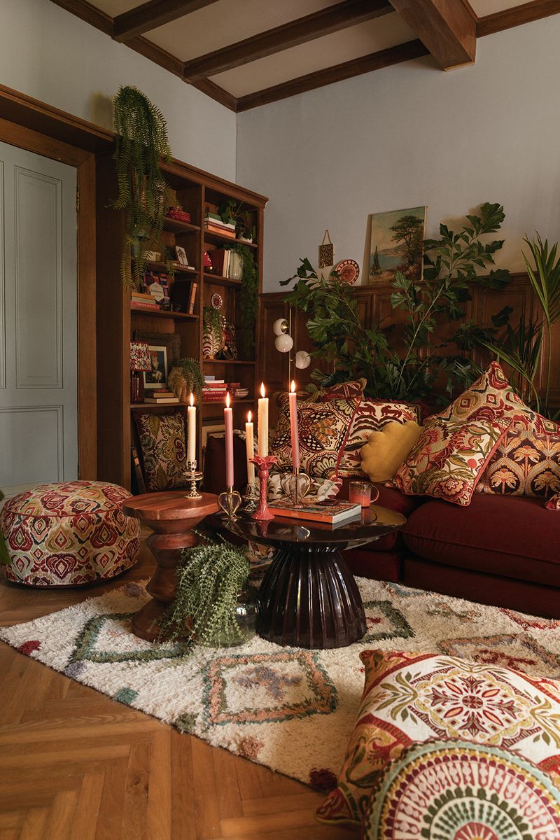 Sissy-Boy Multicolour poef met ikat