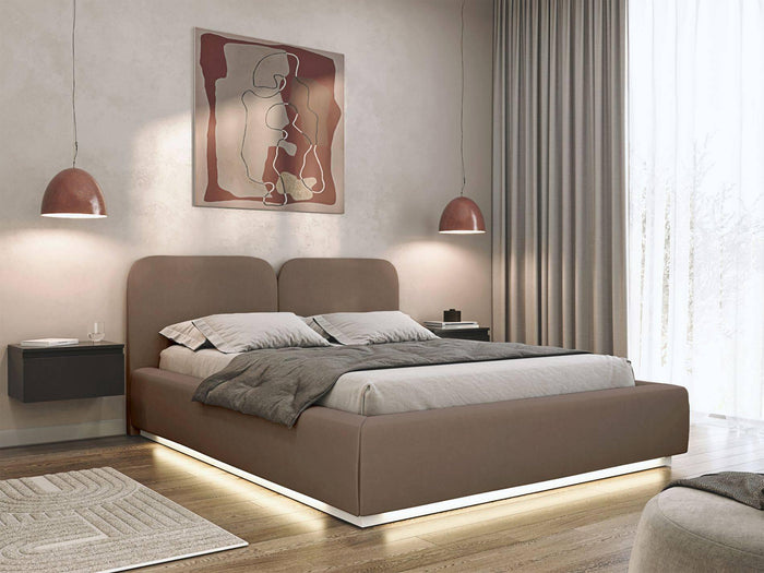 Selsey Design Bedframe Cremona velvet 160 x 200 cm met verlichting en