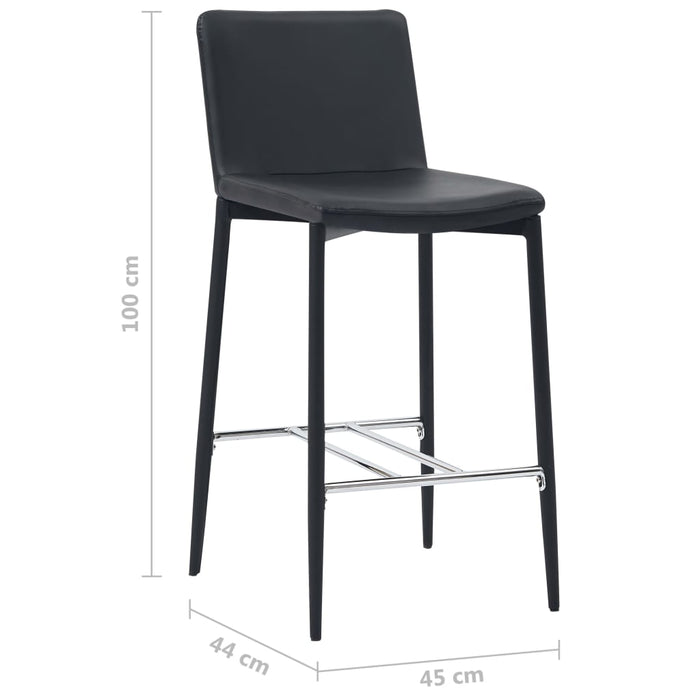 vidaXL 5-delige Barset kunstleer zwart