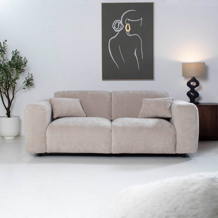 Giga Meubel - 2-Zits Bank - Beige Stof - 205x100x73cm - Dijon