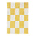 sweeek - Binnen tapijt geel en wit dambordpatroon