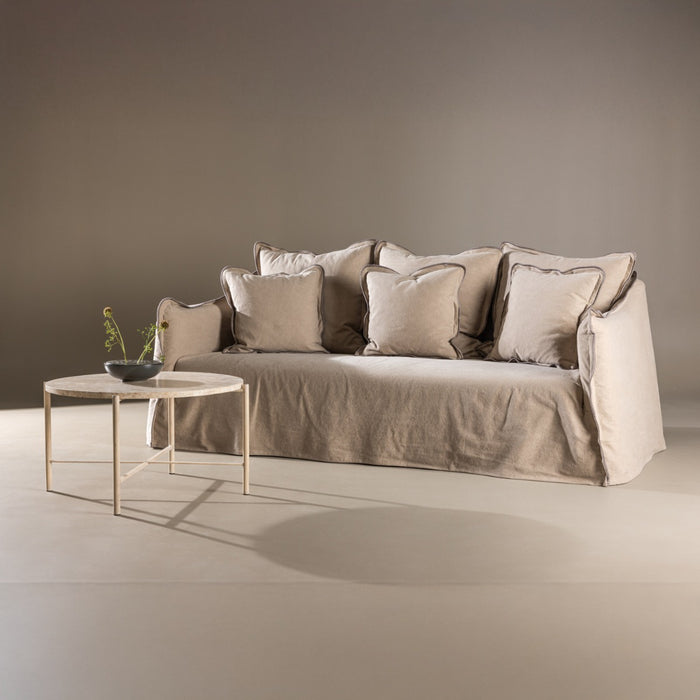 Fjôrd - 3-Zitsbank Bruin Stof - 210x99x87cm - Oskarshamn