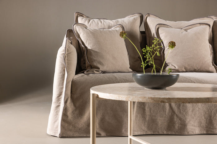 Fjôrd - 3-Zitsbank Bruin Stof - 210x99x87cm - Oskarshamn