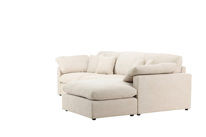 Fjôrd - Hoekbank Beige Stof - 297x182x85cm - Amalfi
