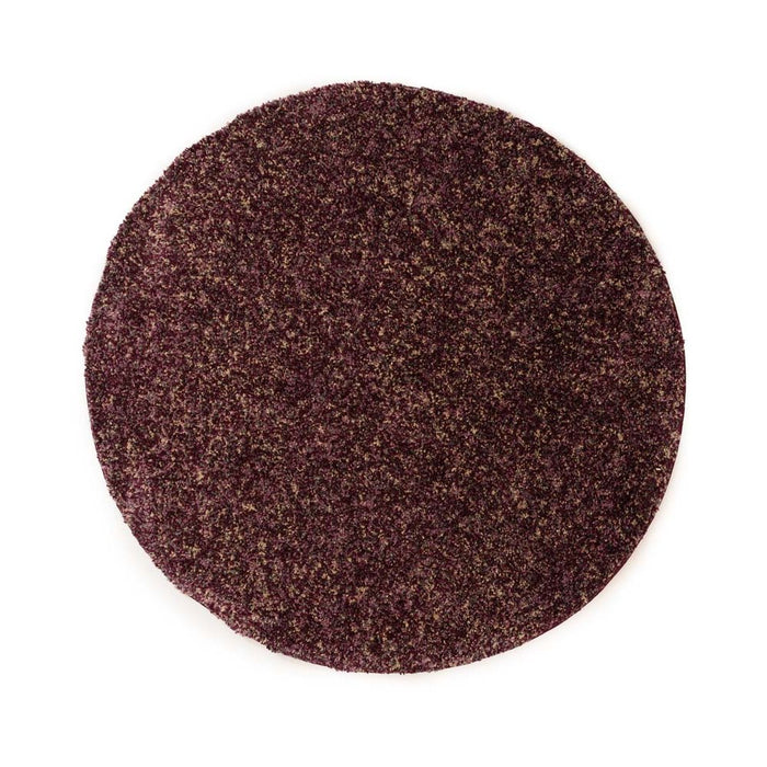 Tapeso Rond hoogpolig vloerkleed - Blend paars|grijs - 160 cm