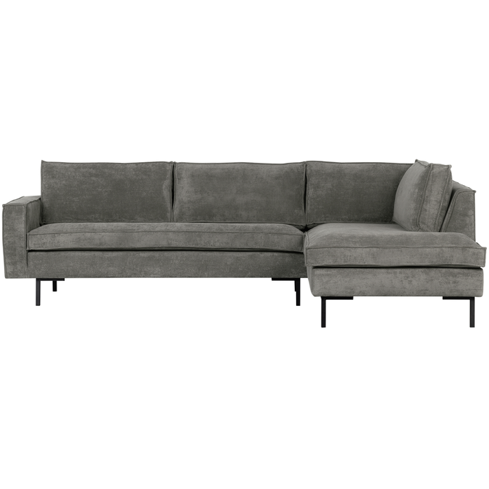 WOOOD Arwin Hoekbank Rechts - Ribstof - Olijfgroen