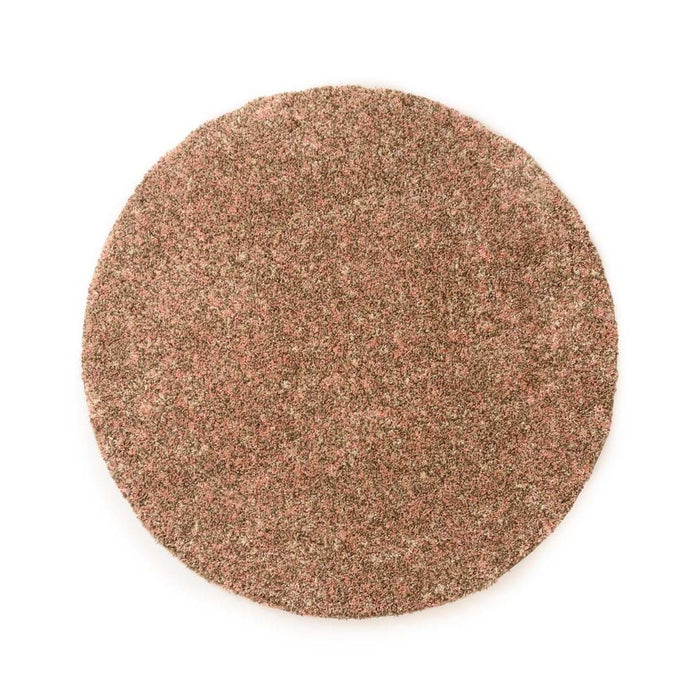 Tapeso Rond hoogpolig vloerkleed - Blend roze|beige - 160 cm