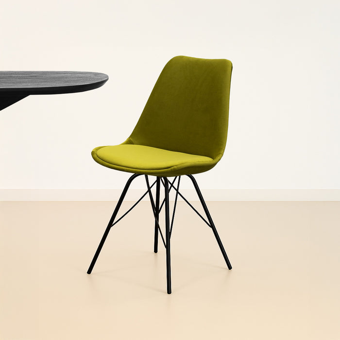 Kick kuipstoel Velvet - Groen