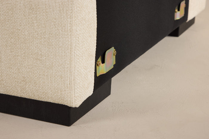 Fjôrd - Hoekbank Zonder Arm - Beige - 87x102x86cm - Salerno