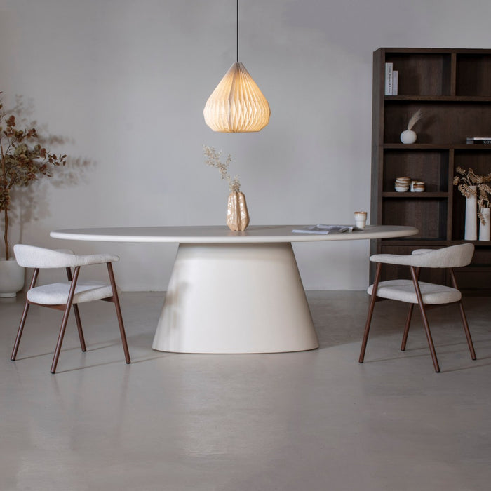 DÉJA Living - Eettafel Ovaal - Beige Eco Composiet - 240cm - Brunn