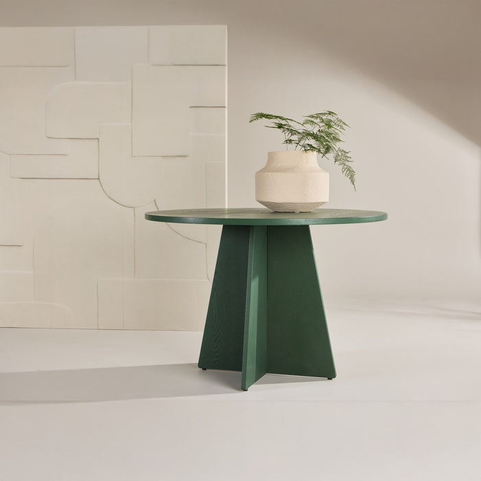 Fjôrd - Eettafel Rond - Groen MDF - 110x110x75cm - Bootcut
