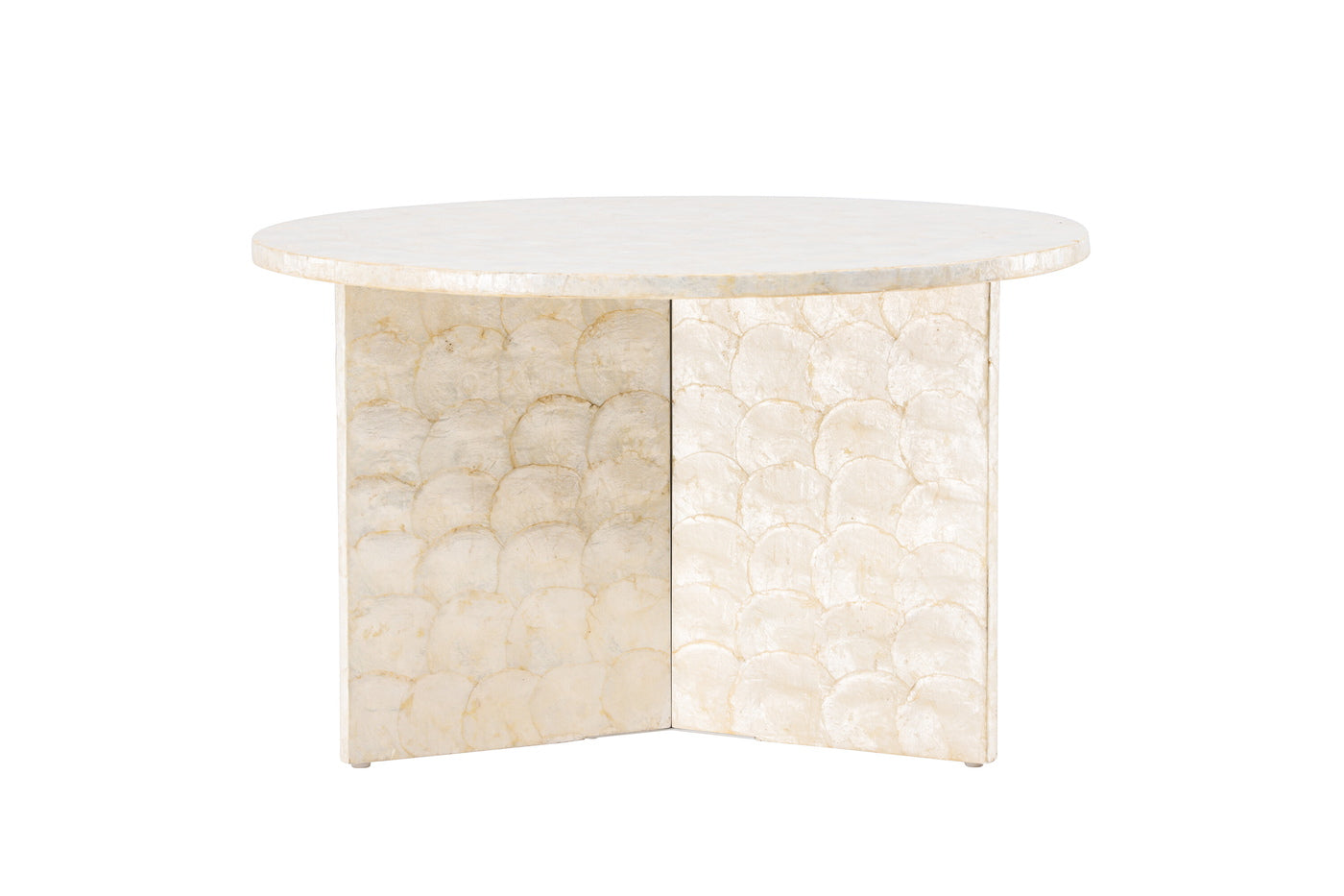 Fjôrd - Salontafel Rond - Beige Steen - 70x70x43cm - Smögen