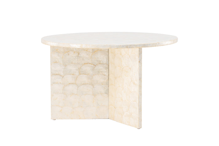 Fjôrd - Salontafel Rond - Beige Steen - 70x70x43cm - Smögen