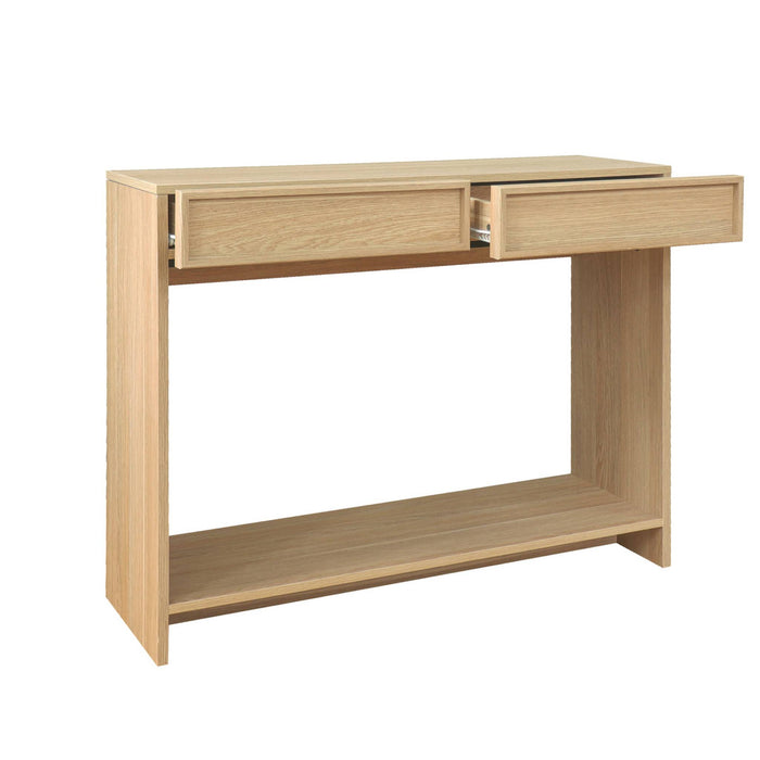 sweeek - Sidetable houteffect 2 lades en plank