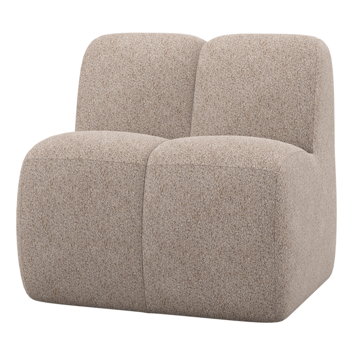 WOOOD Mojo Eetbankje 84 cm Met Rugleuning - Wollig - Donkerzand