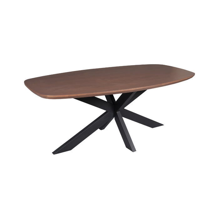 StarFurn - Eettafel Deens Ovaal Walnoot|Zwart - 200x100x76cm - Madison