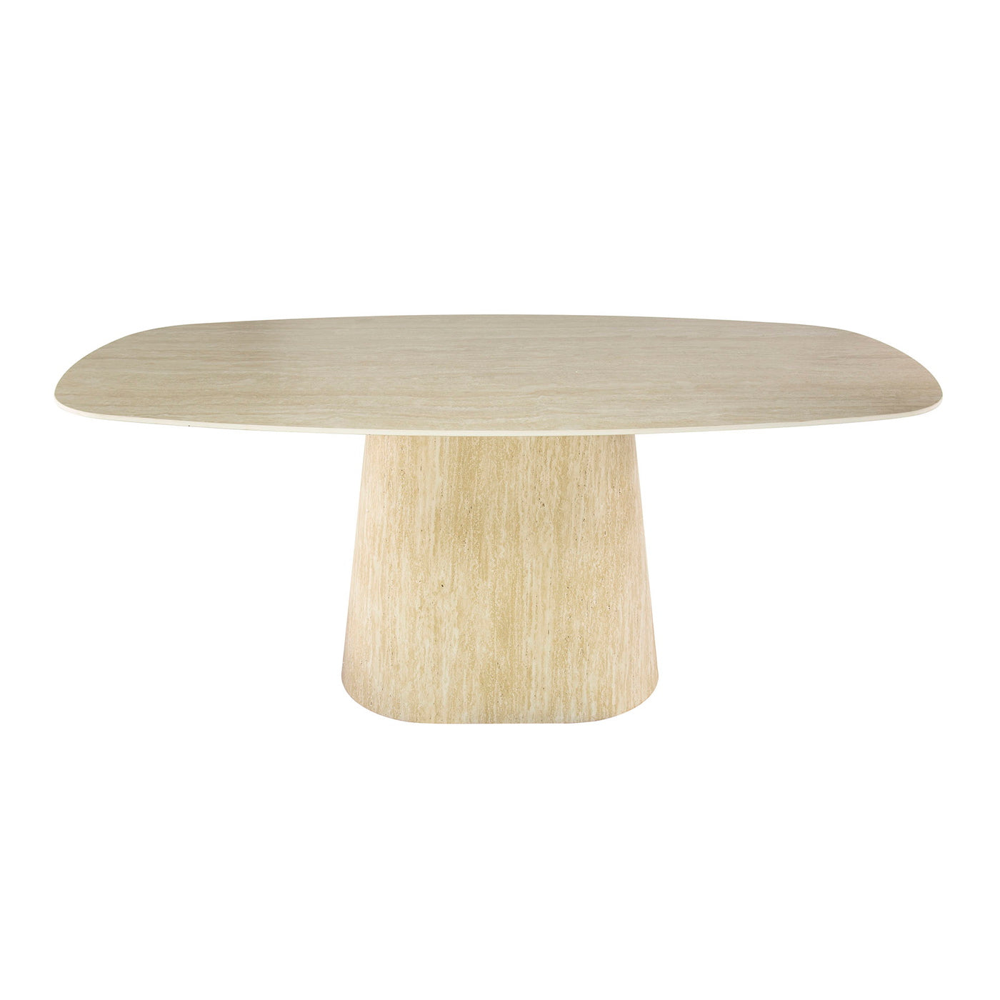 Giga Meubel - Eettafel Deens Ovaal - Travertin - 180cm - Centro