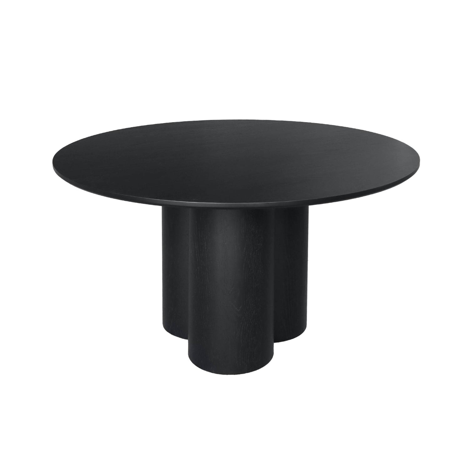 sweeek - Ronde eettafel van rubberhout en eikenfineer voor 4 personen