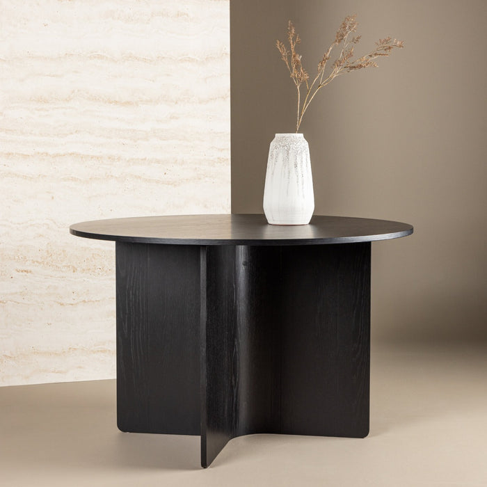 Fjôrd - Eettafel Rond - Zwart - 120x120x76cm - Tyresö