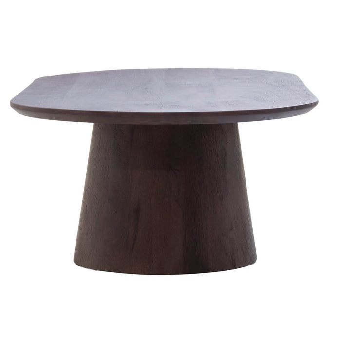 Giga Meubel - Salontafel Stijn Donkerbruin Deens Ovaal 100cm