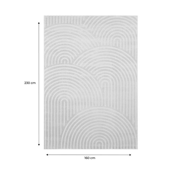 sweeek - Beigekleurig tapijt met boogmotief voor binnen