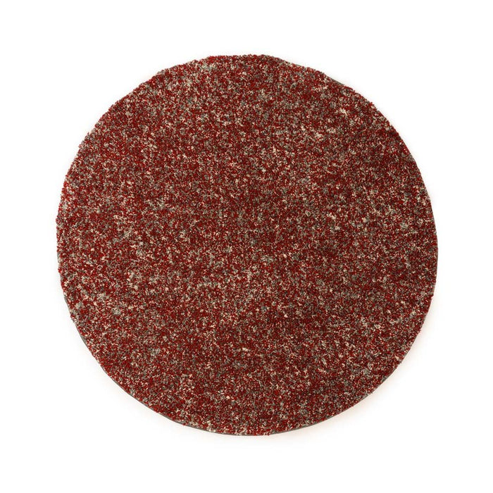 Tapeso Rond hoogpolig vloerkleed - Blend rood|grijs - 120 cm