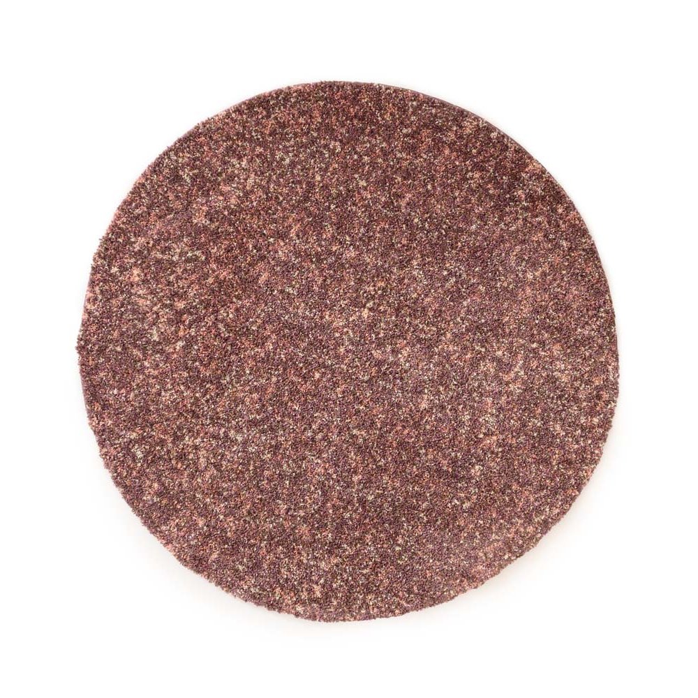 Tapeso Rond hoogpolig vloerkleed - Blend roze - 200 cm