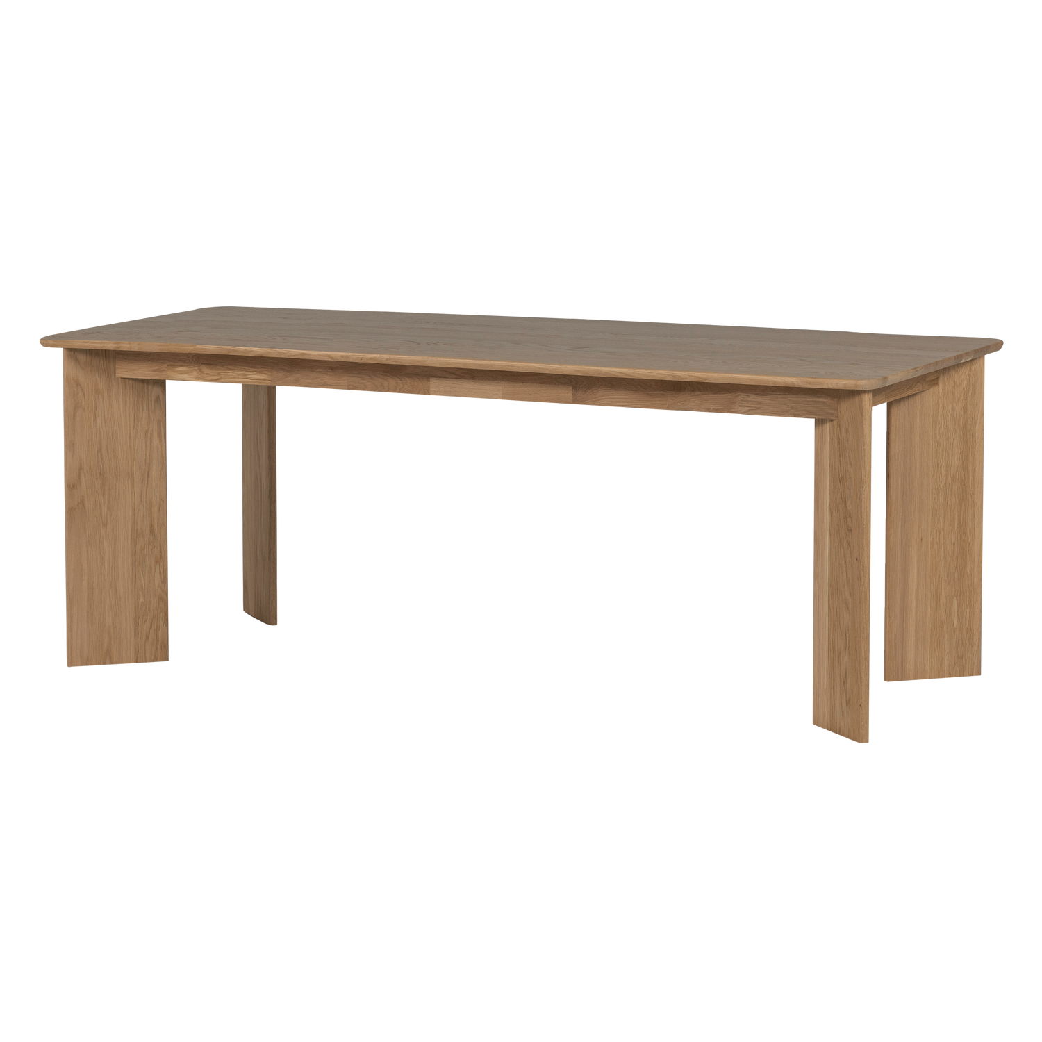 WOOOD Tablo Eettafel Afgerond DL 180 cm - Eikenhout - Transparant