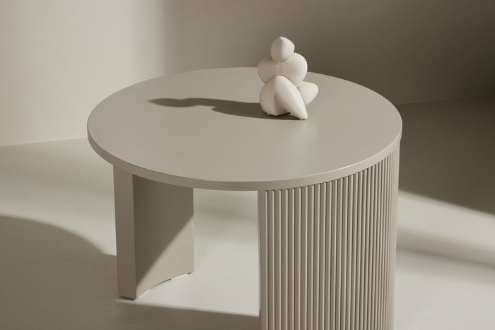 Fjôrd - Salontafel Rond - Beige MDF - 60x60x45cm - Bristol