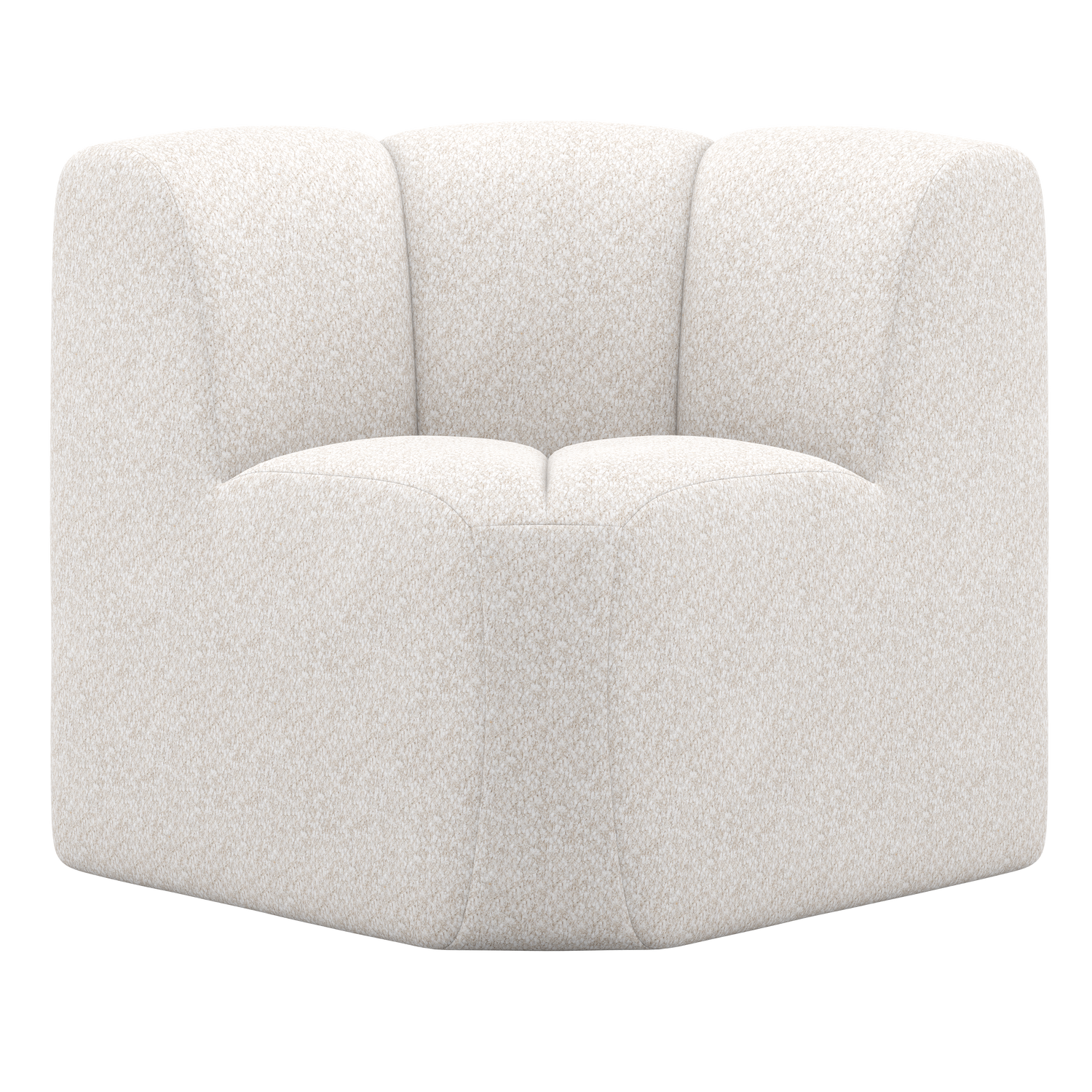 WOOOD Mojo Eetbankje Hoek Met Rugleuning - Wollig - Ecru - 83x83x83