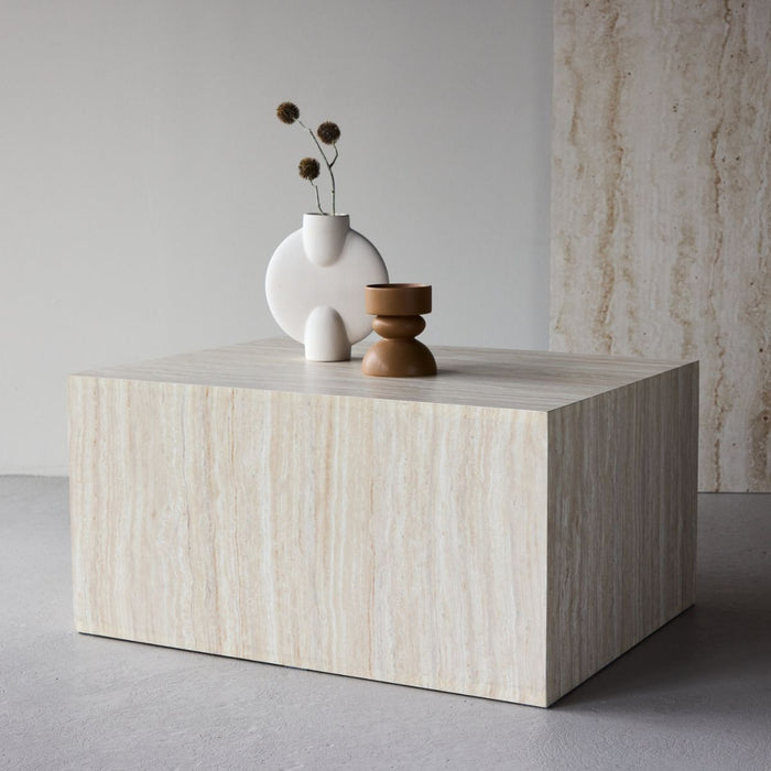 Fjôrd - Salontafel Rechthoek - Travertinlook - 80cm - York